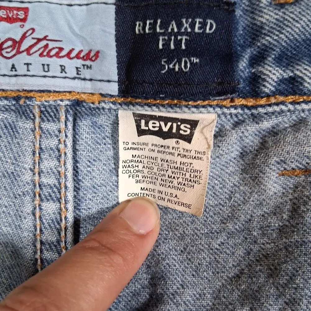Vtg‎ Made In USA Levis 540 Straight Leg Mens Sz 54 Inseam 30 Medium Stone Wash